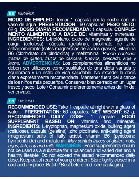 ZMA Night (60 Cápsulas) - Erix Nutrición imagen 7